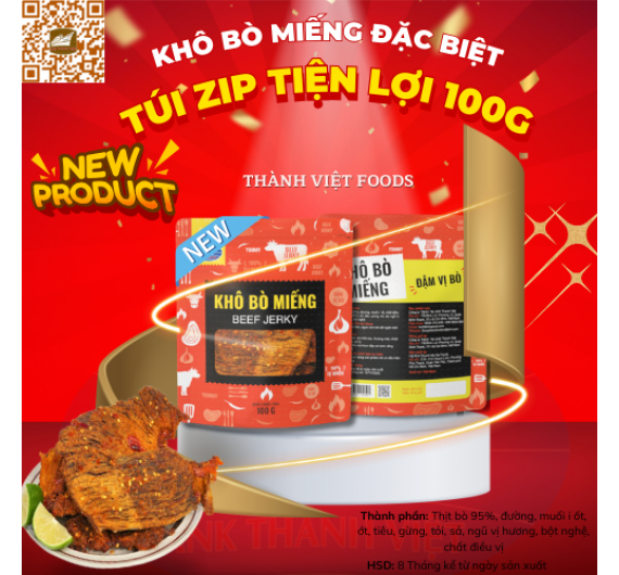 KHÔ BÒ MIẾNG 100GR