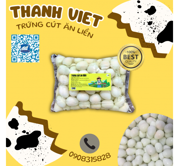 TRỨNG CÚT ĂN LIỀN 100 TRỨNG/ TÚI